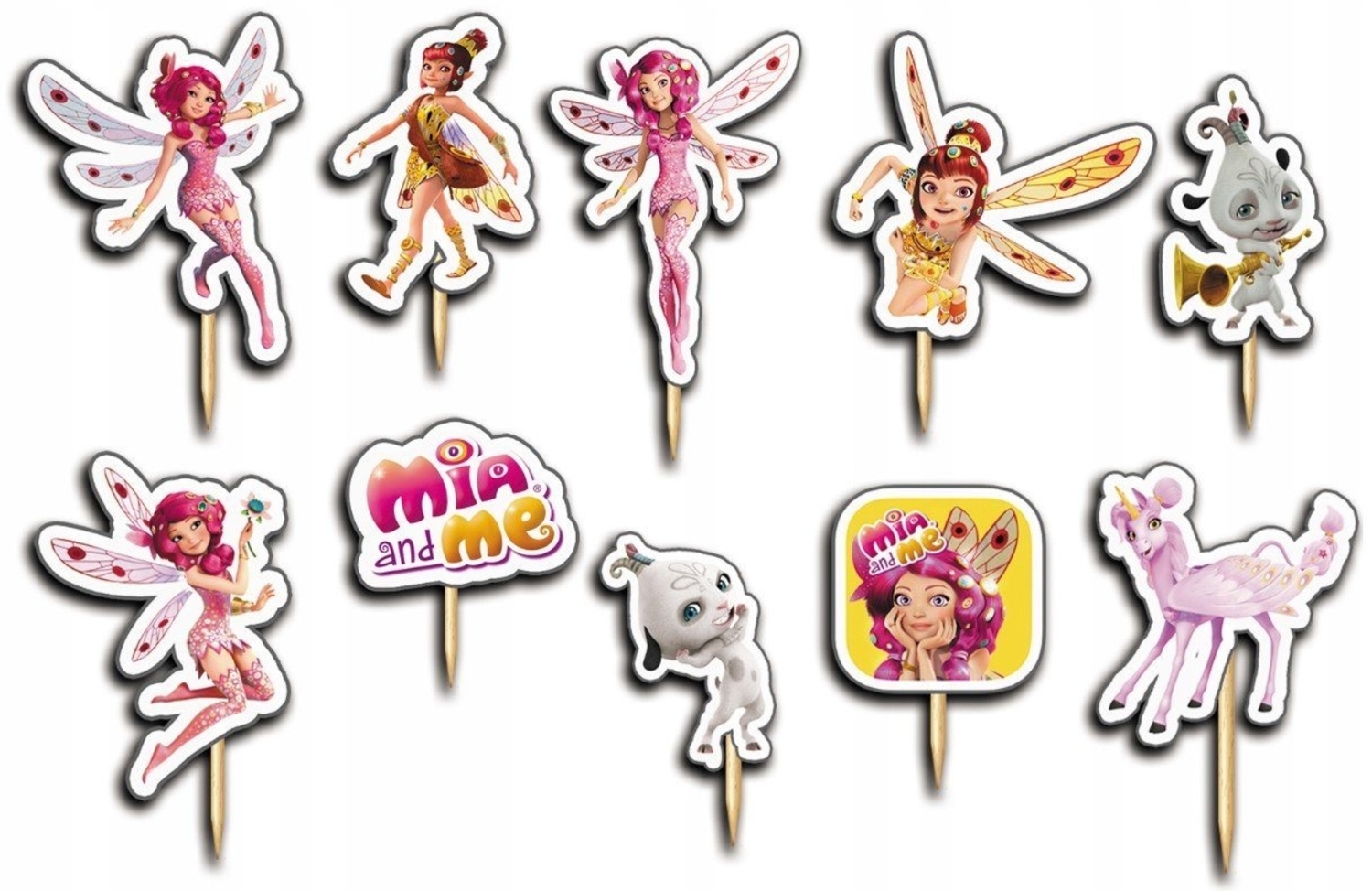 Festivalartikel Tortenstecker MIA AND ME Topper Set 10 Stk Geburstag Torten Deko Kuchen Junge Bild 1