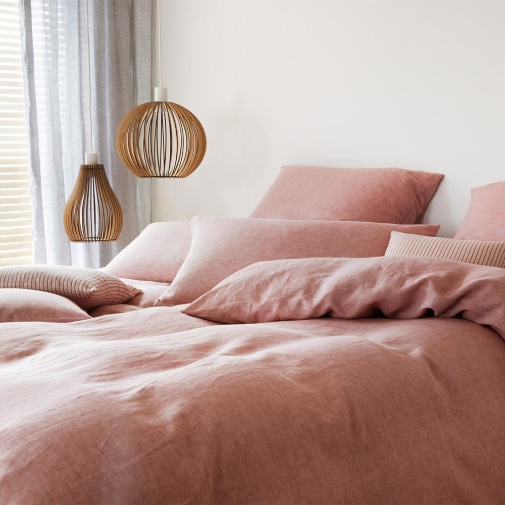 elegante Halbleinen Bettwäsche Breezee terra|155x220 cm + 80x80 cm Bild 1