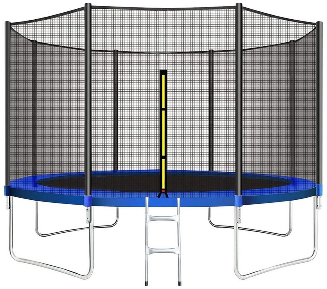HomeMiYN Gartentrampolin Trampolin Outdoor Ø183/244/305/366cm Sicherheitsnetz Kindertrampolin, Schutzrand schwarz,mit sicherheisnetz Bild 1