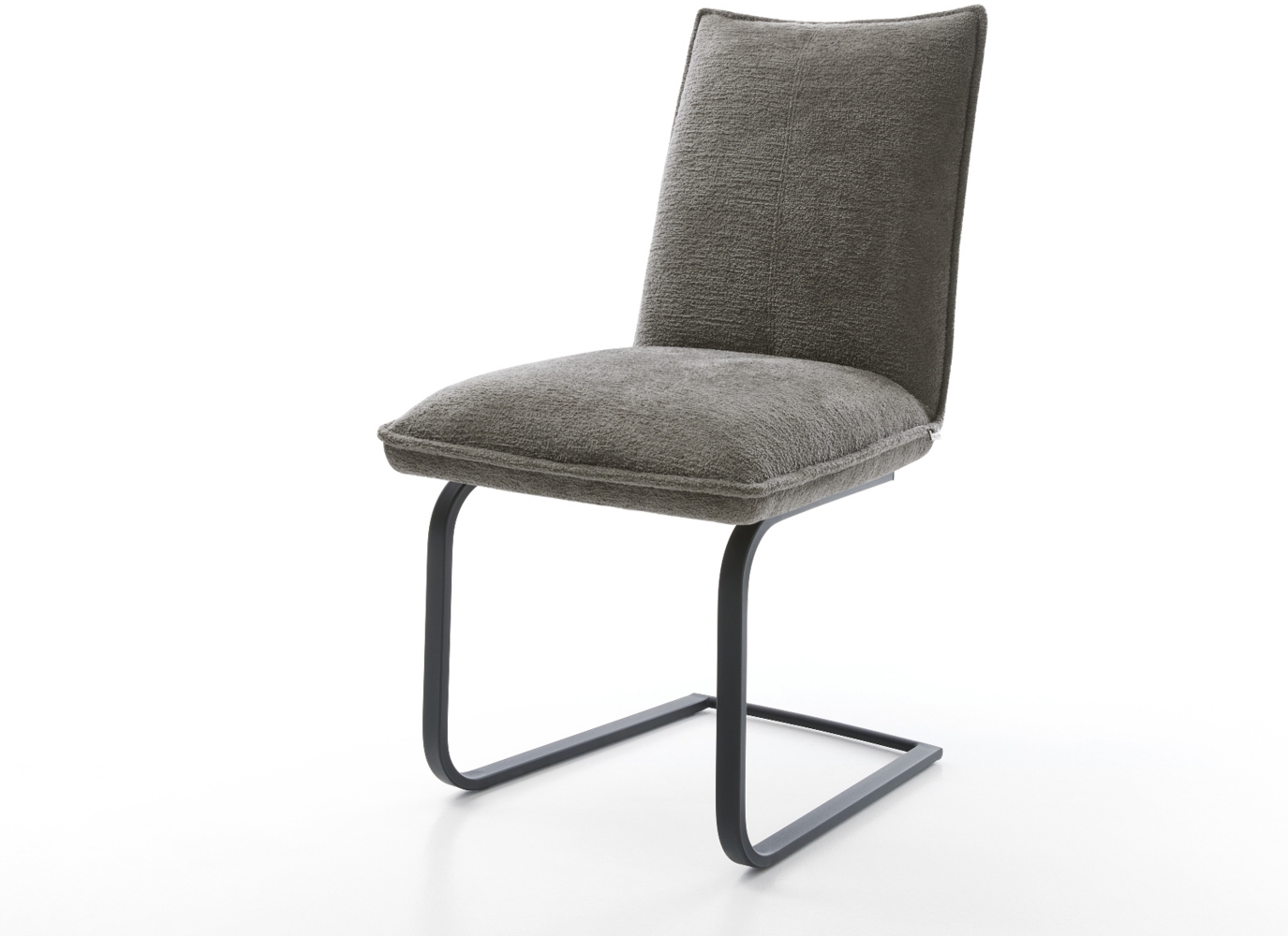 Freischwinger Lelio-Flex Bouclé Soft Schlamm Freischwinger flach Schwarz Taschenfederkern Bild 1