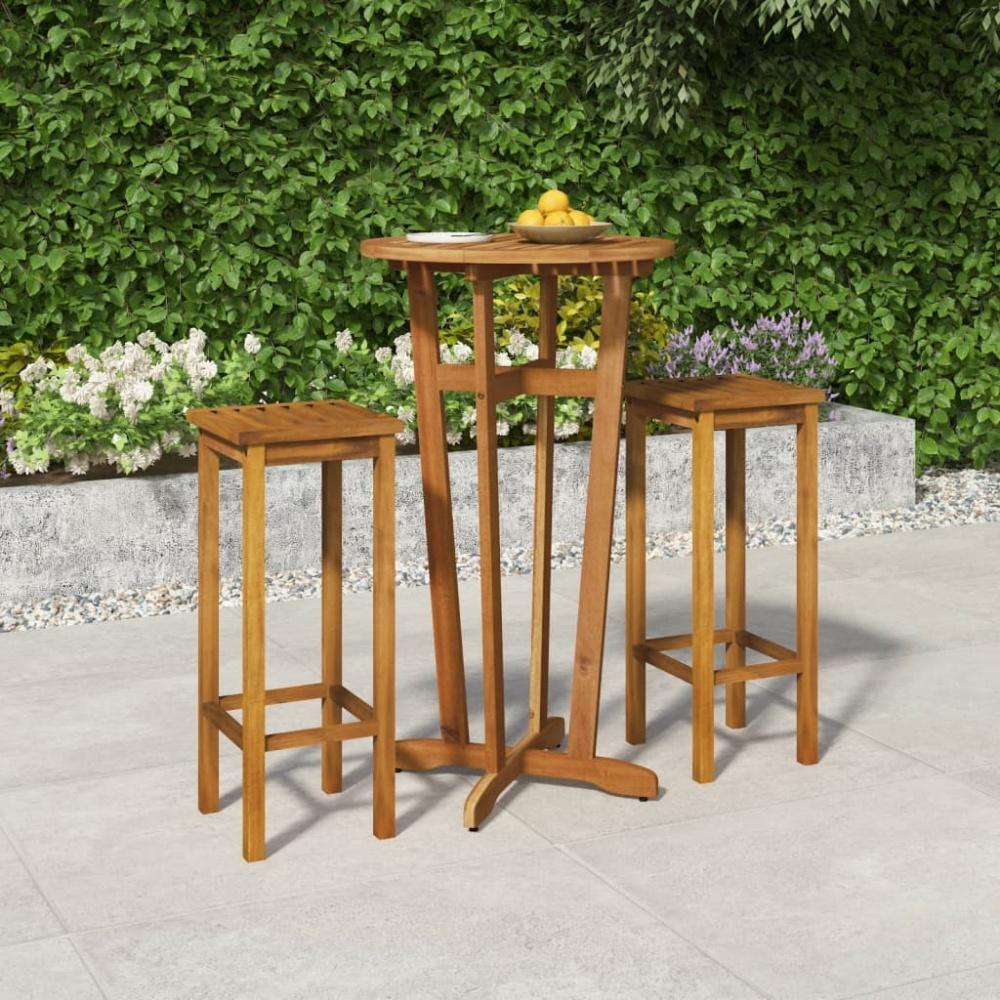 vidaXL 3-tlg. Gartenbar-Set Massivholz Akazie 3154384 Bild 1