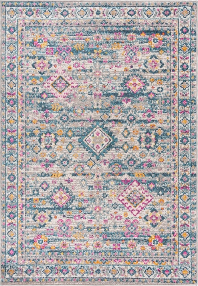 Mazovia Designteppich Ethnisch Orientalisch Bunt Teppich für Wohnzimmer, Schlafzimmer, Büro, 80 x 150 cm, Fußbodenheizung Bild 1