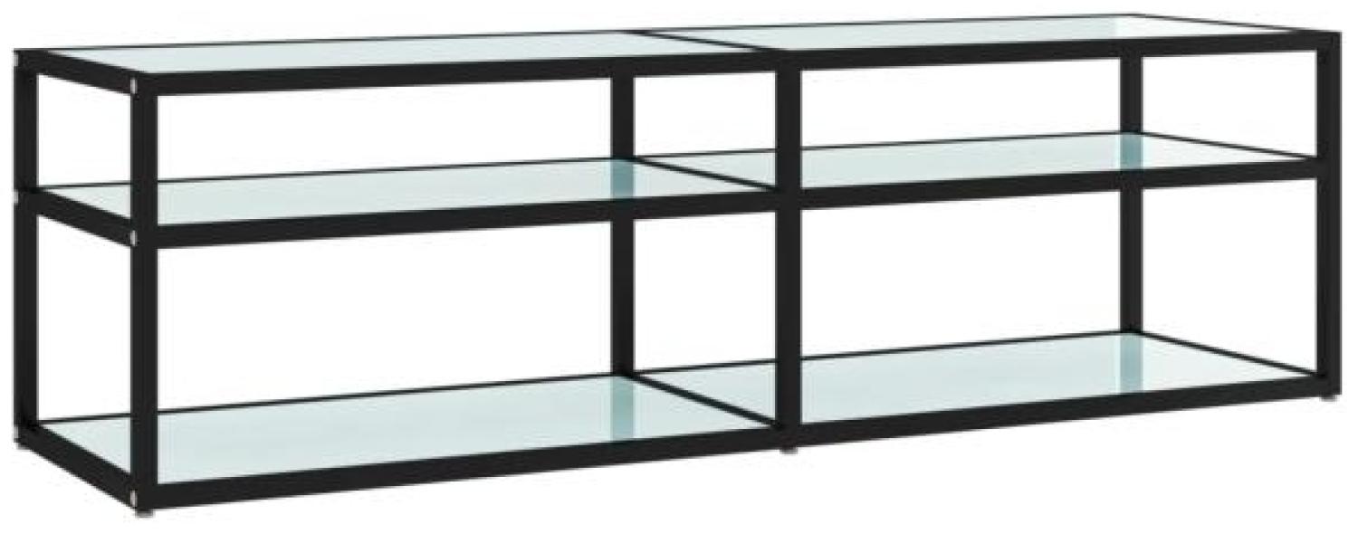 vidaXL TV-Schrank Weiß Marmor-Optik 140x40x40,5 cm Hartglas 331716 Bild 1