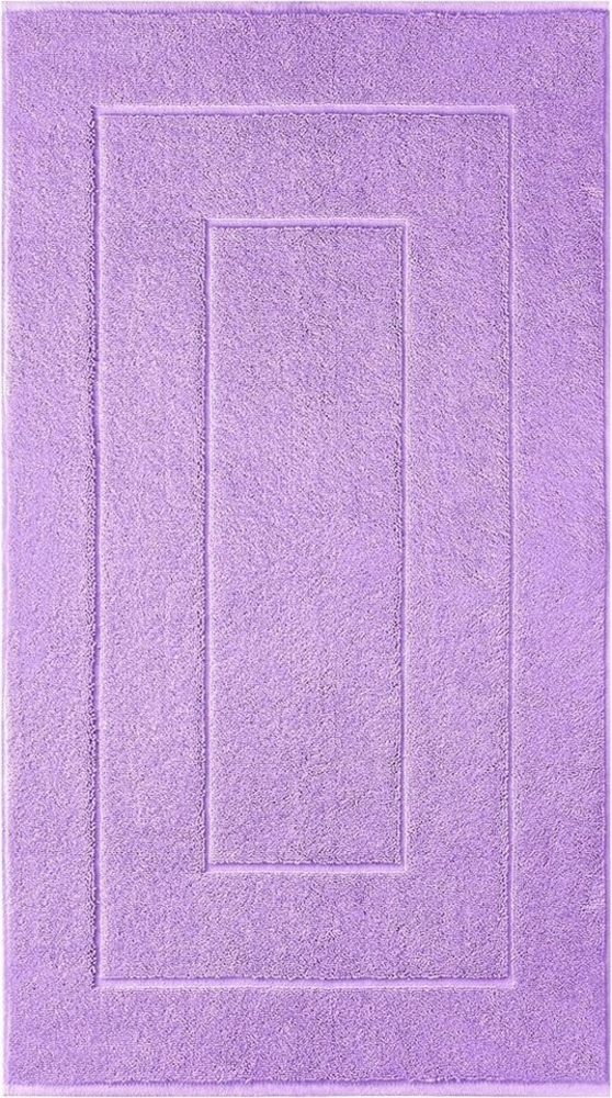 Lashuma Badematte London, Höhe 5 mm, schnell trocknend, Frottee, rechteckig, Flauschige Badezimmermatte lila 50x90 cm Bild 1