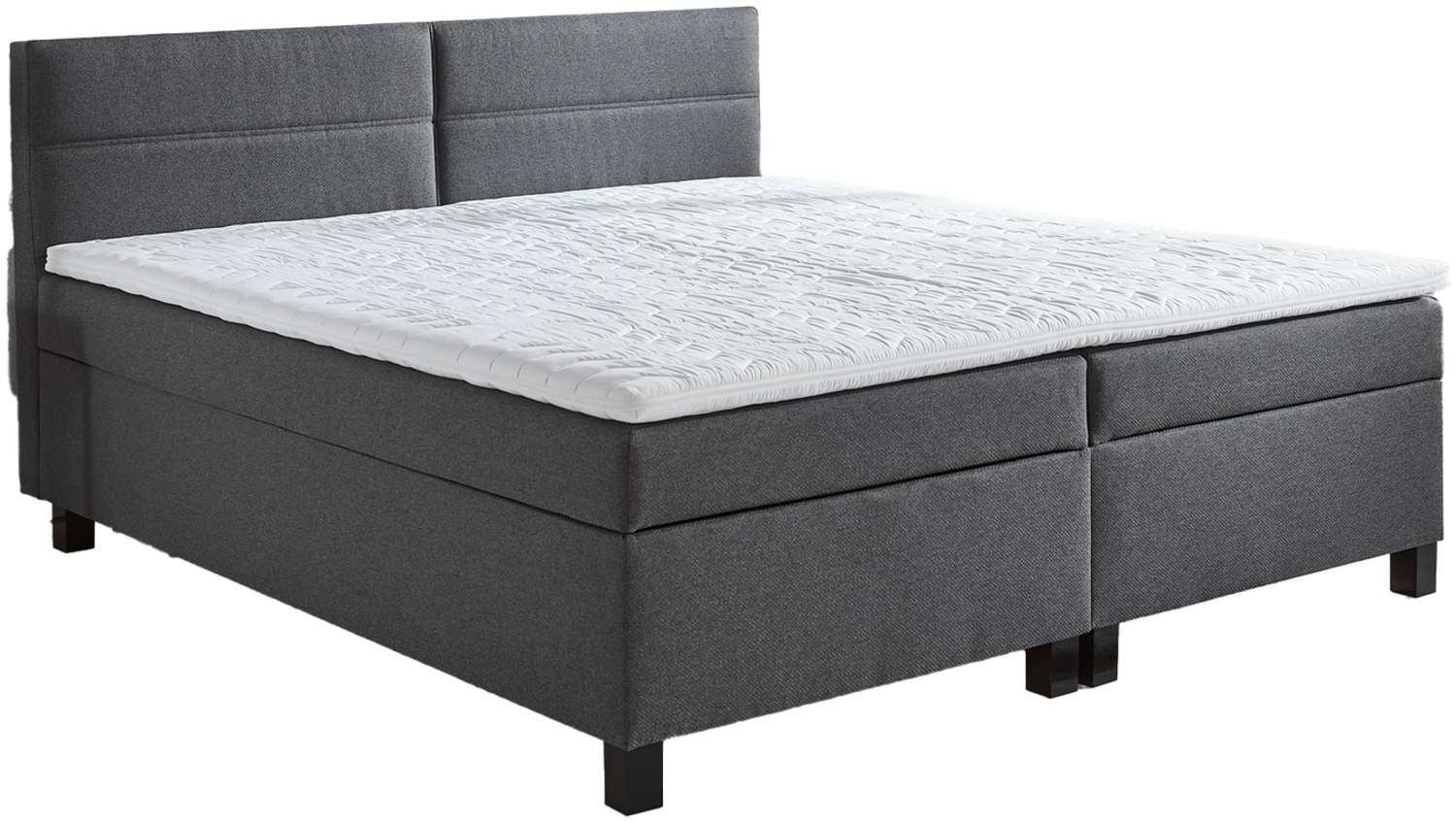 CRESCO Boxspringbett H3, BX2430, Bezug: 50512-700 anthrazit, Basisbox mit Bonell-Federung Bild 1