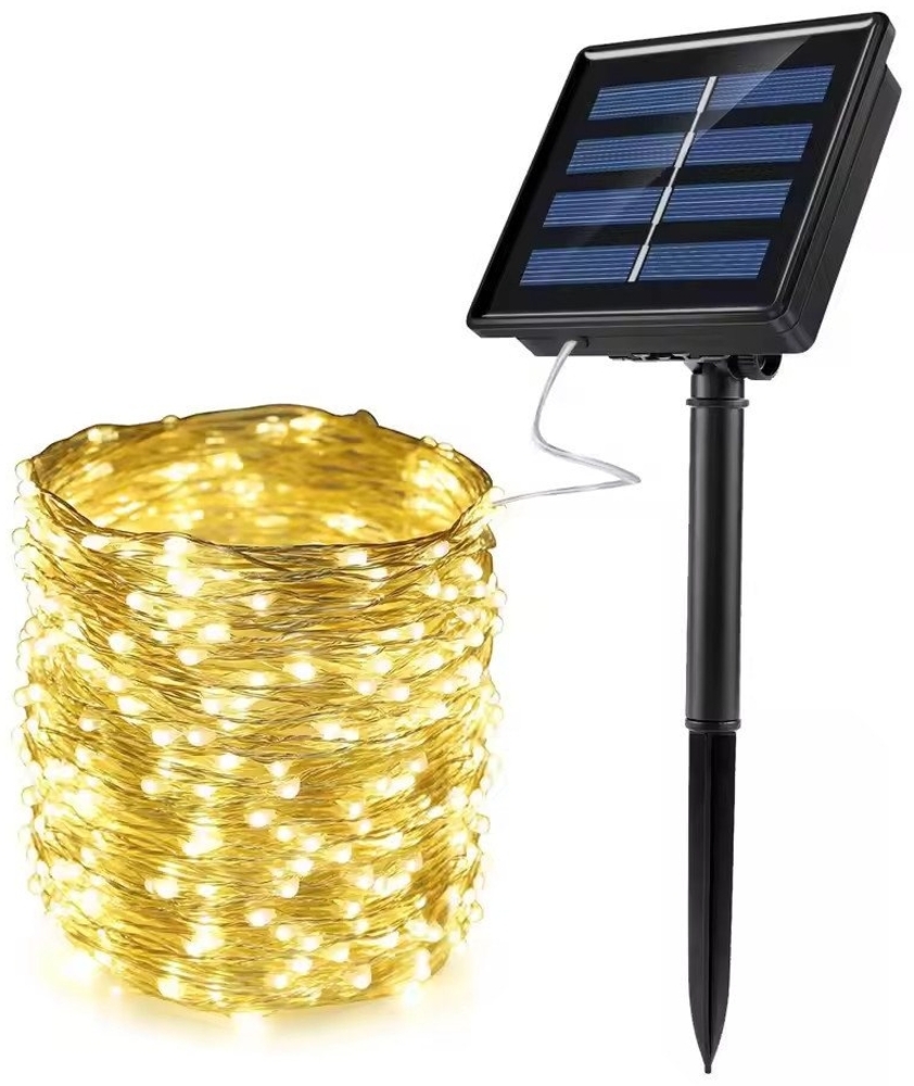 Montegoni LED-Streifen 12M LED Solar Lichterkette Außen Innen Wasserdicht Solarlichterkette Bild 1
