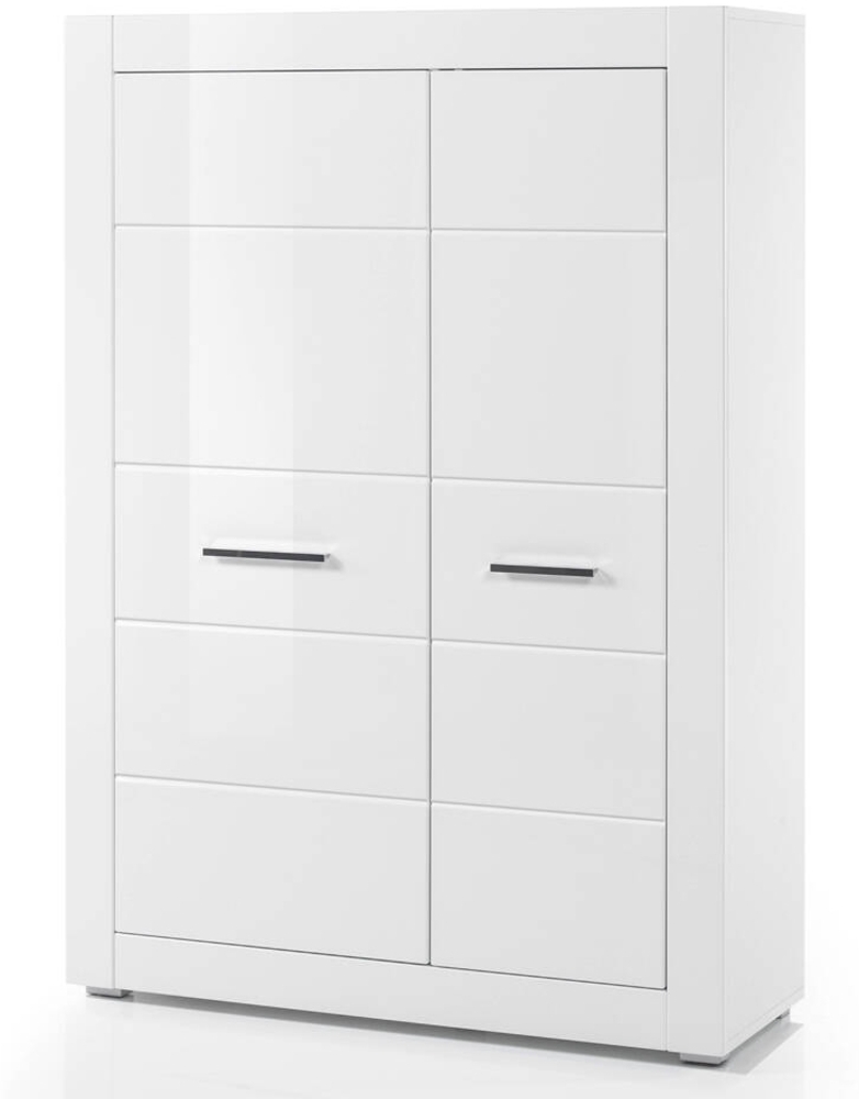 Highboard BALVE-61 modern in weiß Hochglanz BxHxT: 100x142x35cm Bild 1