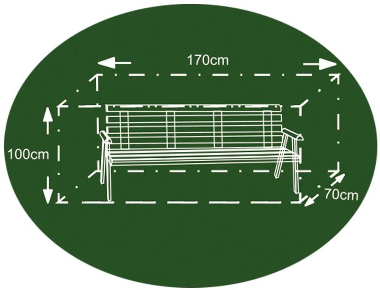 Abdeckhaube anthrazit 3-Sitzer Bank Schutzhülle Abdeckhaube Garten 170x70x100cm Bild 1