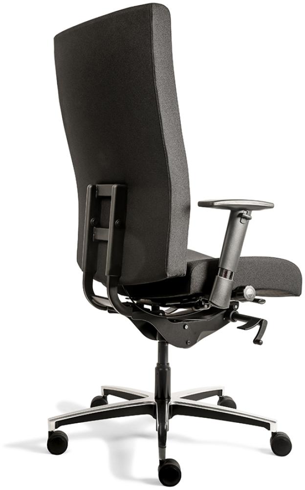 Büro-Schwerlast-Drehstuhl XL bis 160kg mit Lordosenstütze 1160-1315 x 520 x 460 mm Schwarz 210440 Bild 1