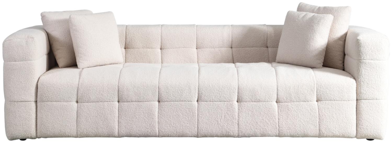 HOME DELUXE Teddy Sofa Bouclé COMO - 236 x 68 cm Beige Bild 1