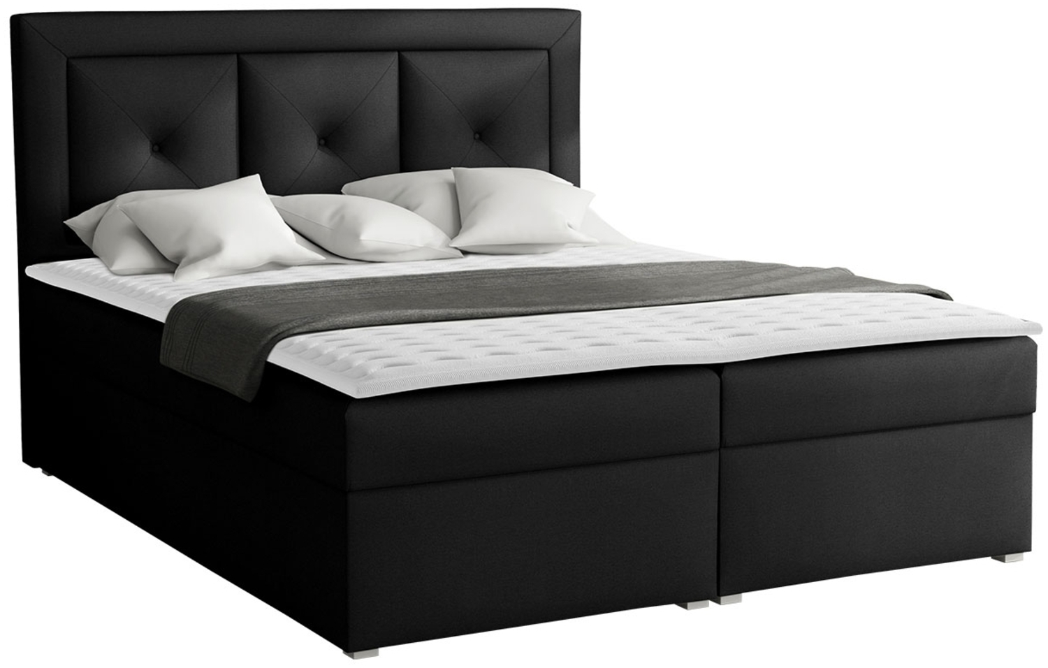 Boxspringbett Moden Plus Box, Schwarz, 140x200 cm Bild 1