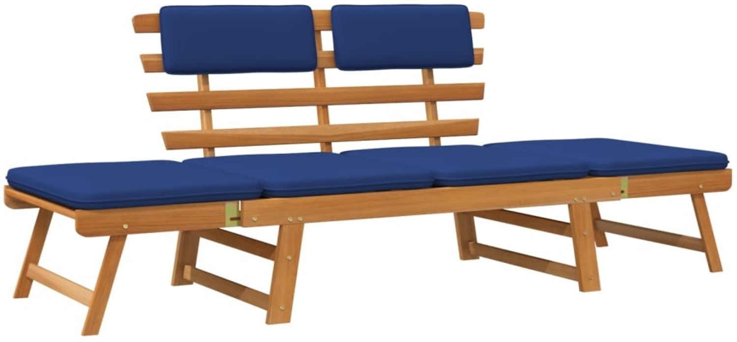 vidaXL Gartenbank mit Auflagen 2-in-1 190 cm Massivholz Akazie 312120 Bild 1