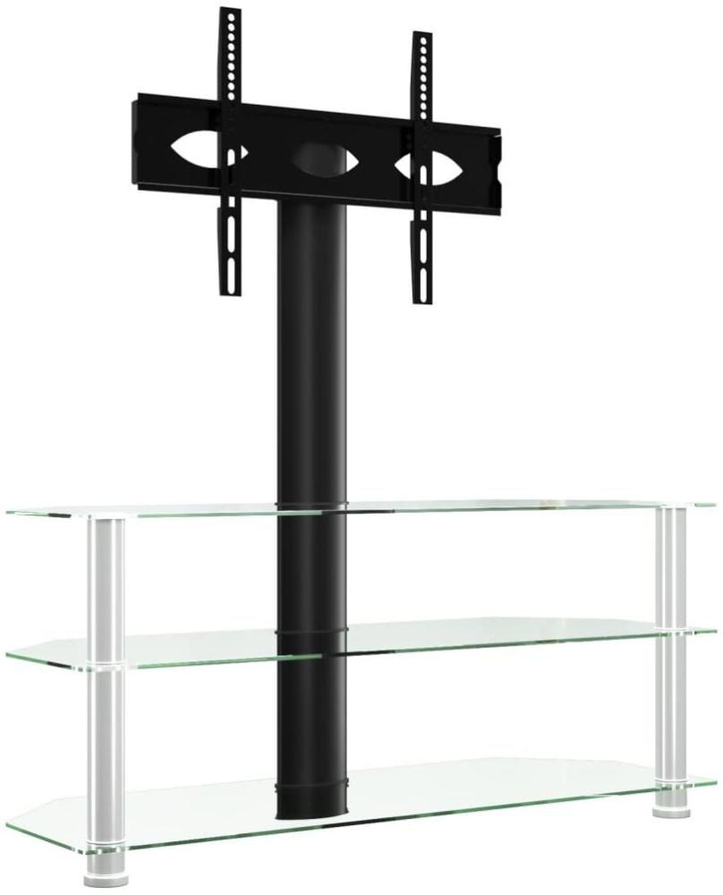 vidaXL TV-Eckregal mit 3 Ablagen für 32-70 Zoll Schwarz und Silbern 358180 Bild 1