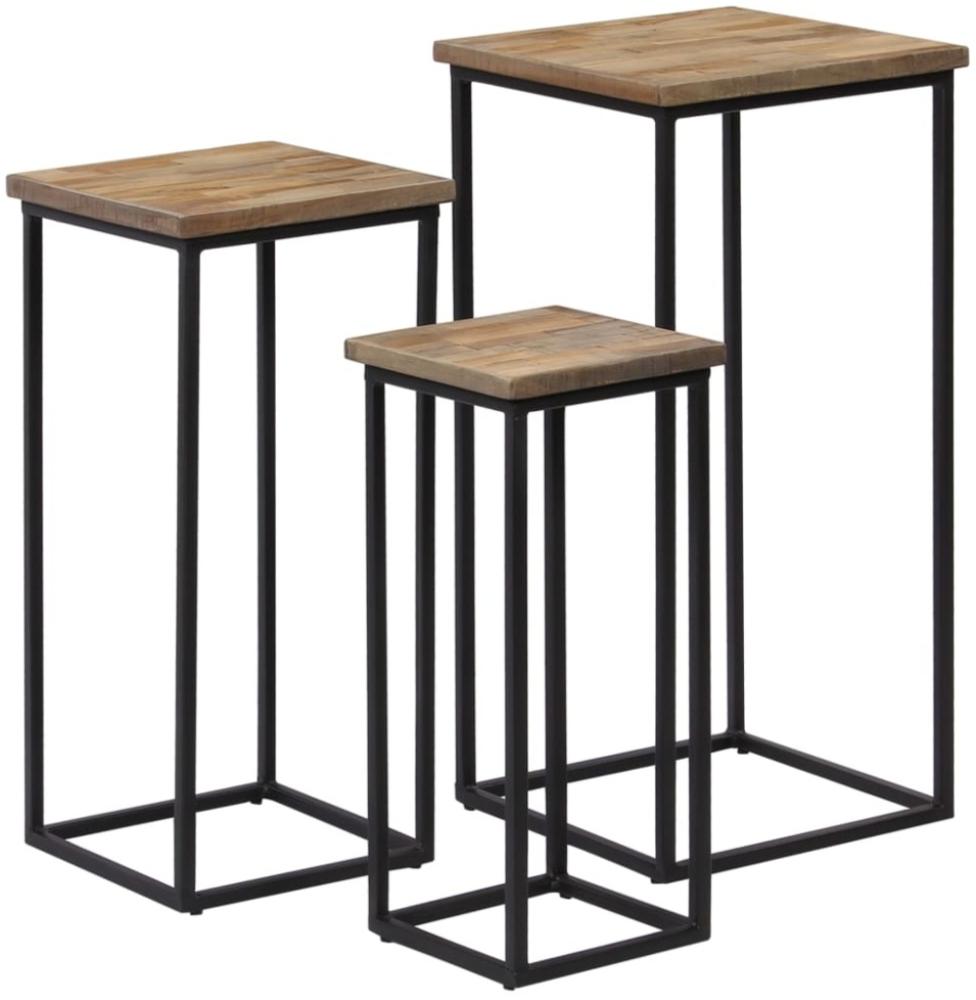 vidaXL Beistelltisch-Set 3-tlg. Recyceltes Teak 246088 Bild 1