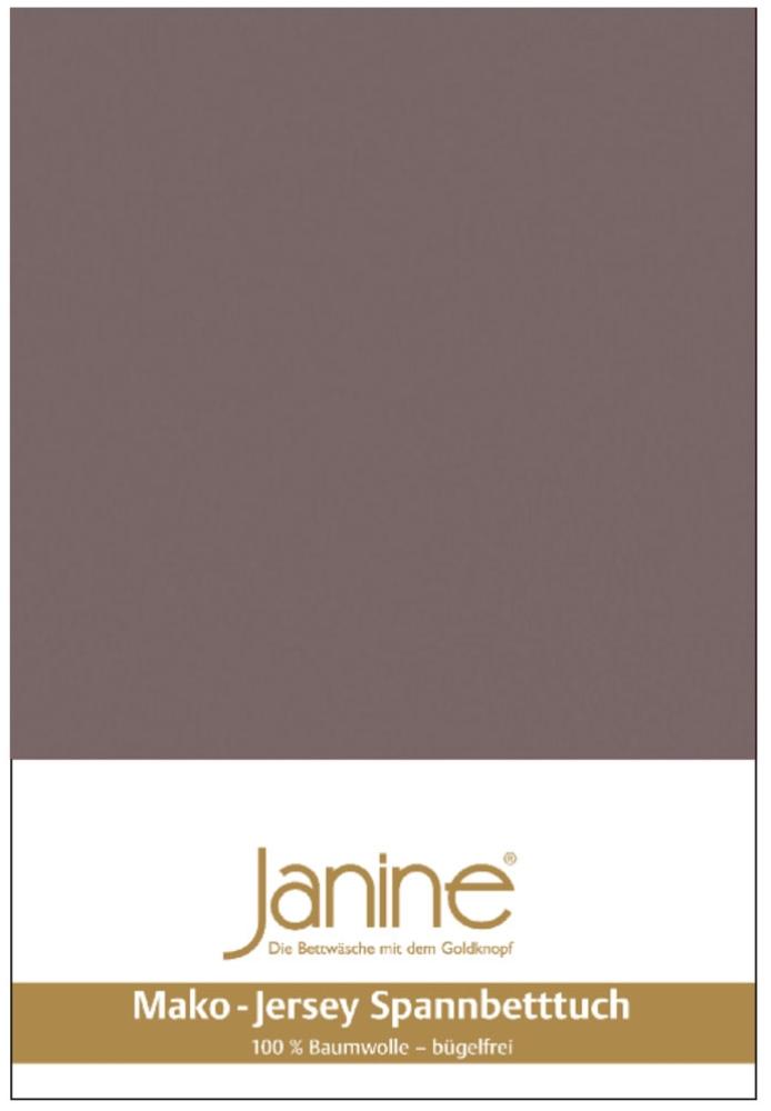 Janine Mako Jersey Spannbetttuch Bettlaken 140-160x200 cm OVP 5007 47 cappuccino Bild 1