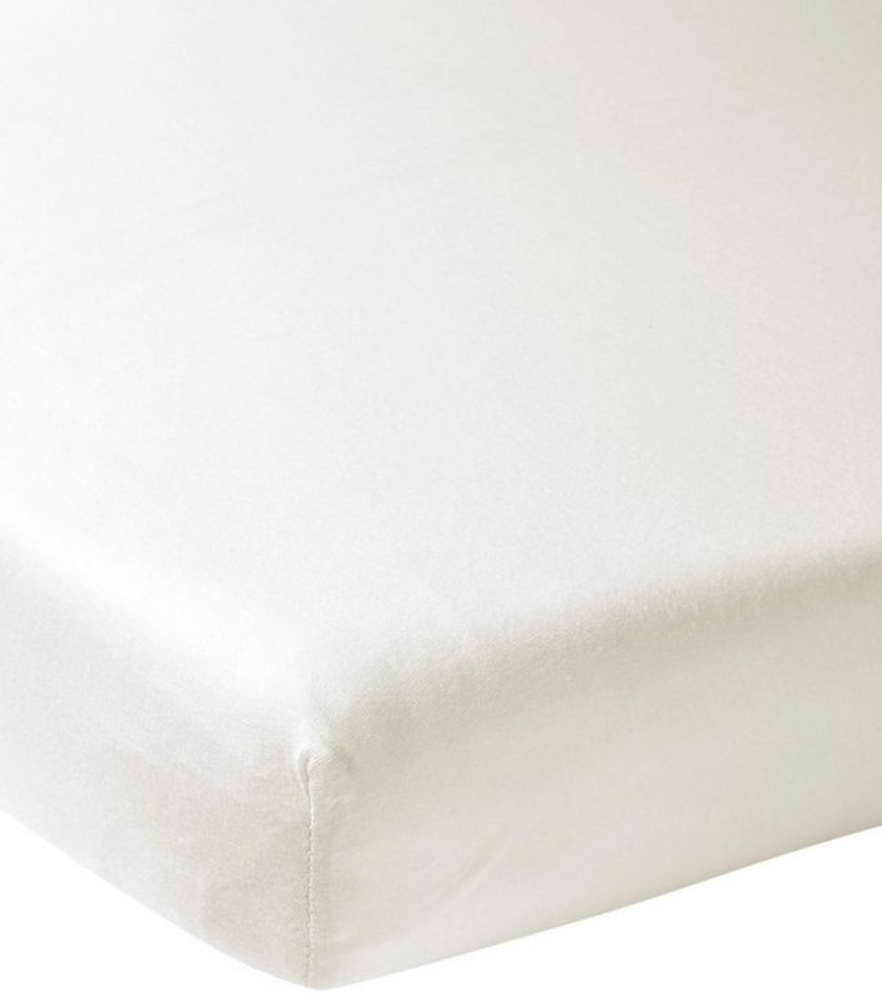Meyco Baby Spannbettlaken Uni Offwhite, Jersey, Gummizug: Rundum, (1 Stück), 40x80/90cm Bild 1