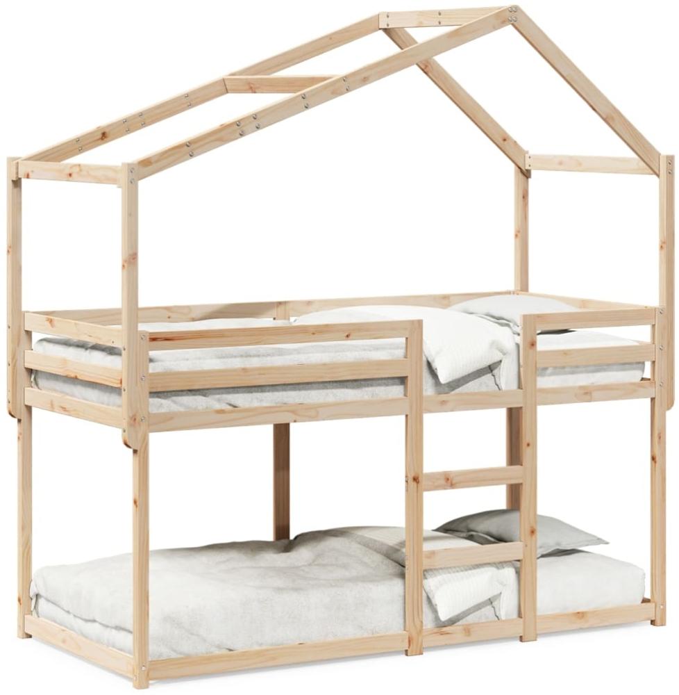 vidaXL Etagenbett ohne Matratze 90x200 cm Massivholz Kiefer 3282039 Bild 1