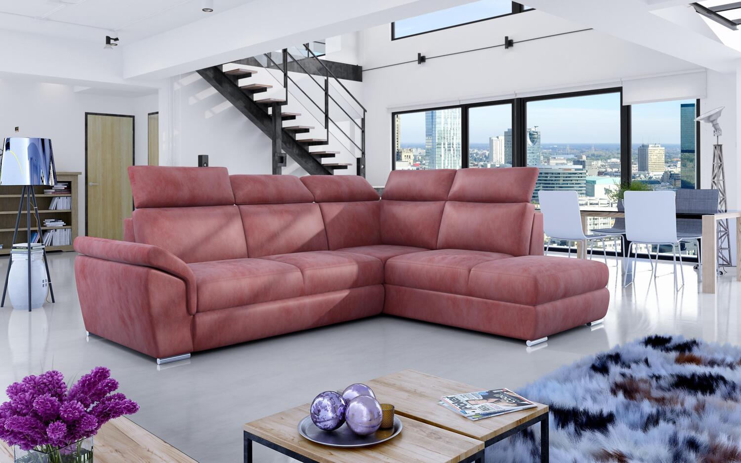 Wohnideebilder Loreto Rosa Ecksofas & Eckcouches Lor_09 Bild 1