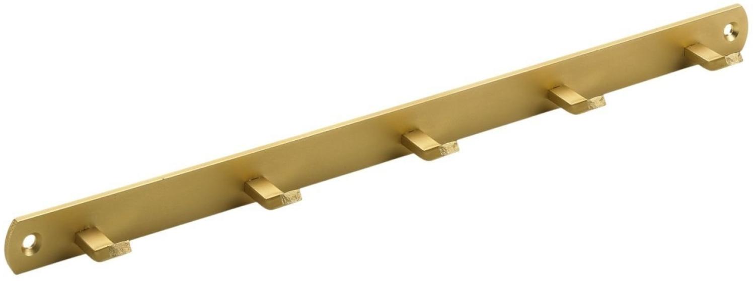 Hettich Garderobenleiste 5 Haken 34,0 x 2,0 x 3,0 cm gold Bild 1