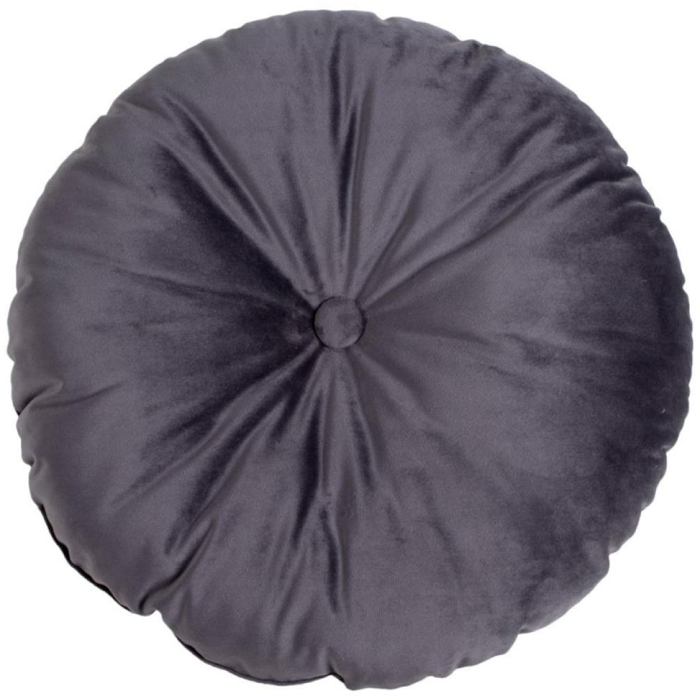 House Nordic Luso Rundes Kissen aus grauem Samt, 45x45 cm Bild 1