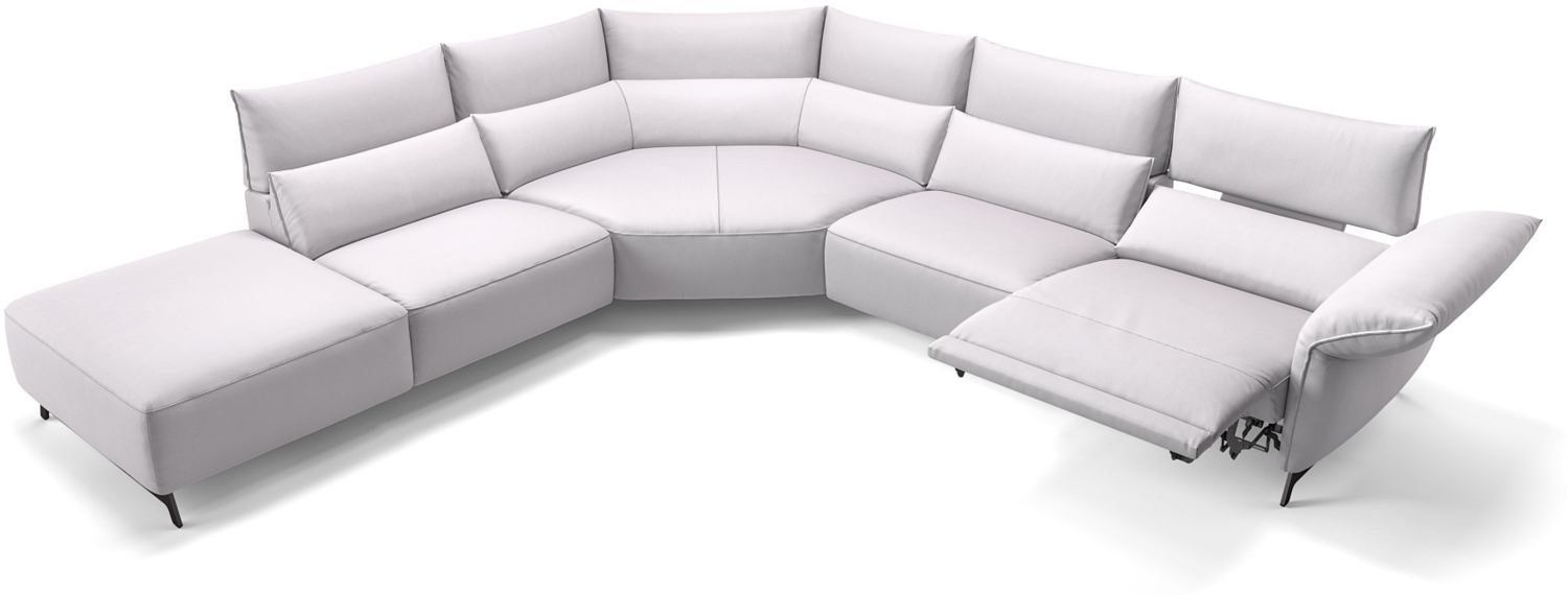 Sofanella Wohnlandschaft CUNEO Leder Sofalandschaft Sofa in Weiß Bild 1