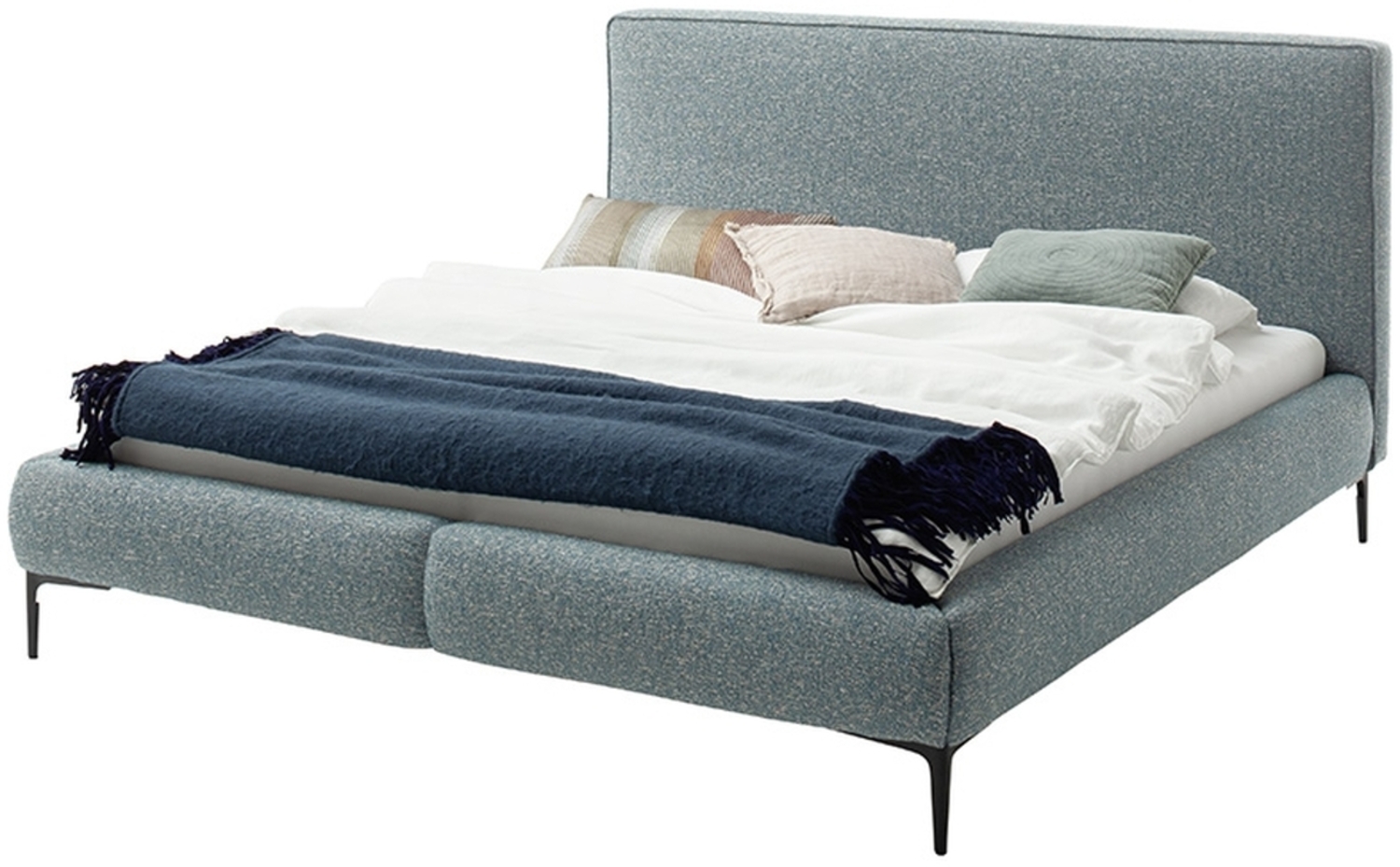 Polsterbett >Valparaiso< Liegefläche 140x200 cm, in Petrol - 176x122x235 (BxHxT) Bild 1