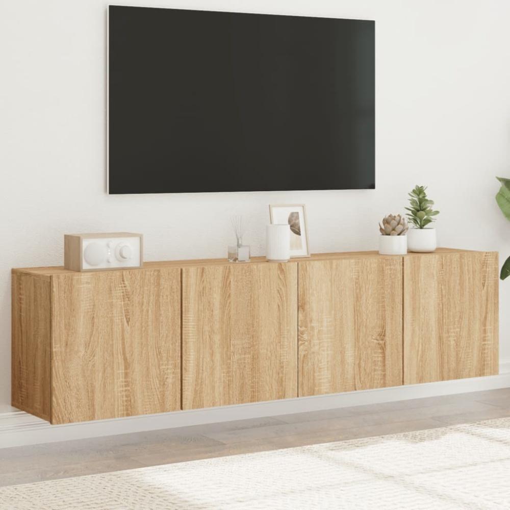 vidaXL TV-Wandschränke 2 Stk. Sonoma-Eiche 80x30x41 cm 836957 Bild 1