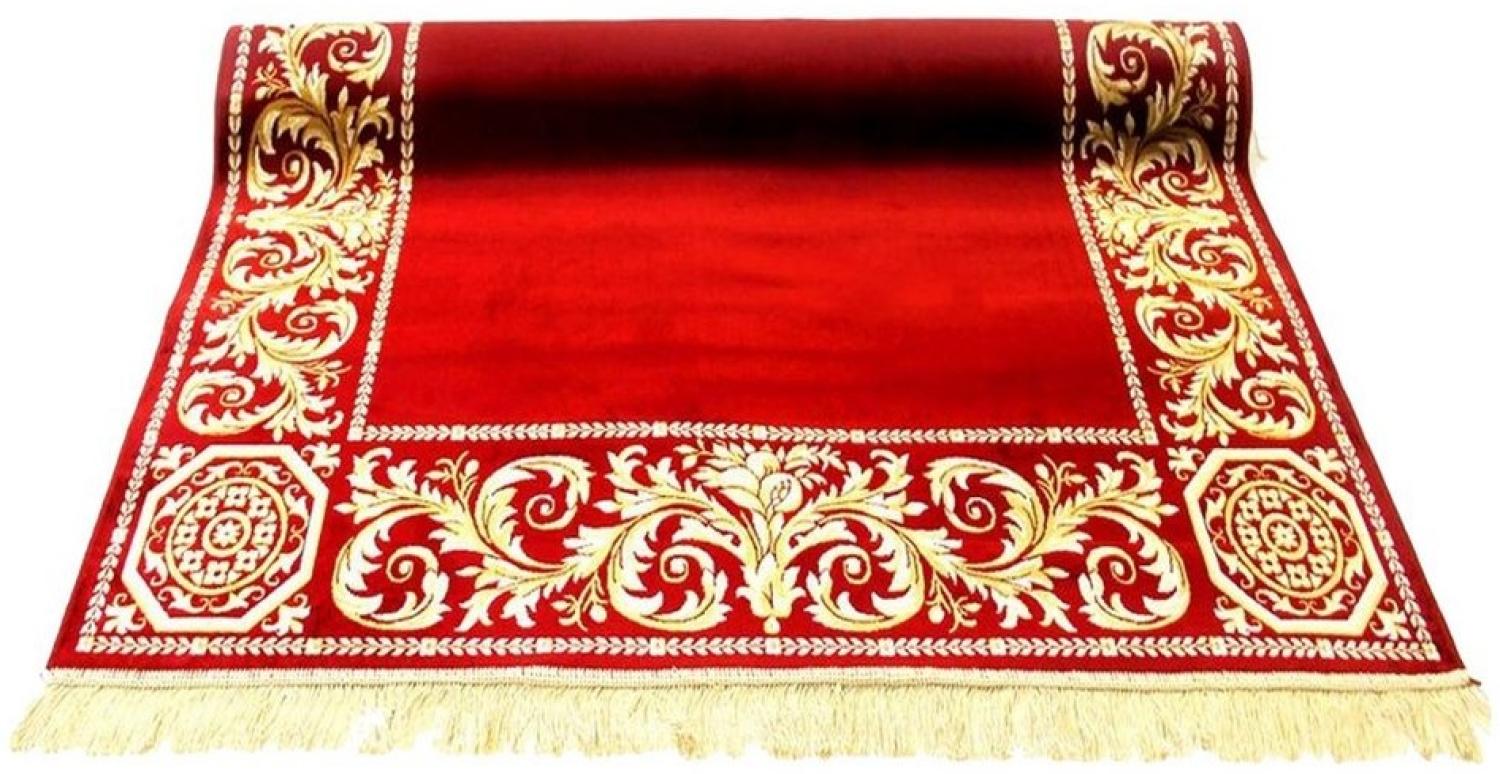 Belle Arti Teppich Luxus Teppich Wohnzimmer Barock schwarz gold beige oder rot kurzflor, Rechteckig, flauschig Bild 1