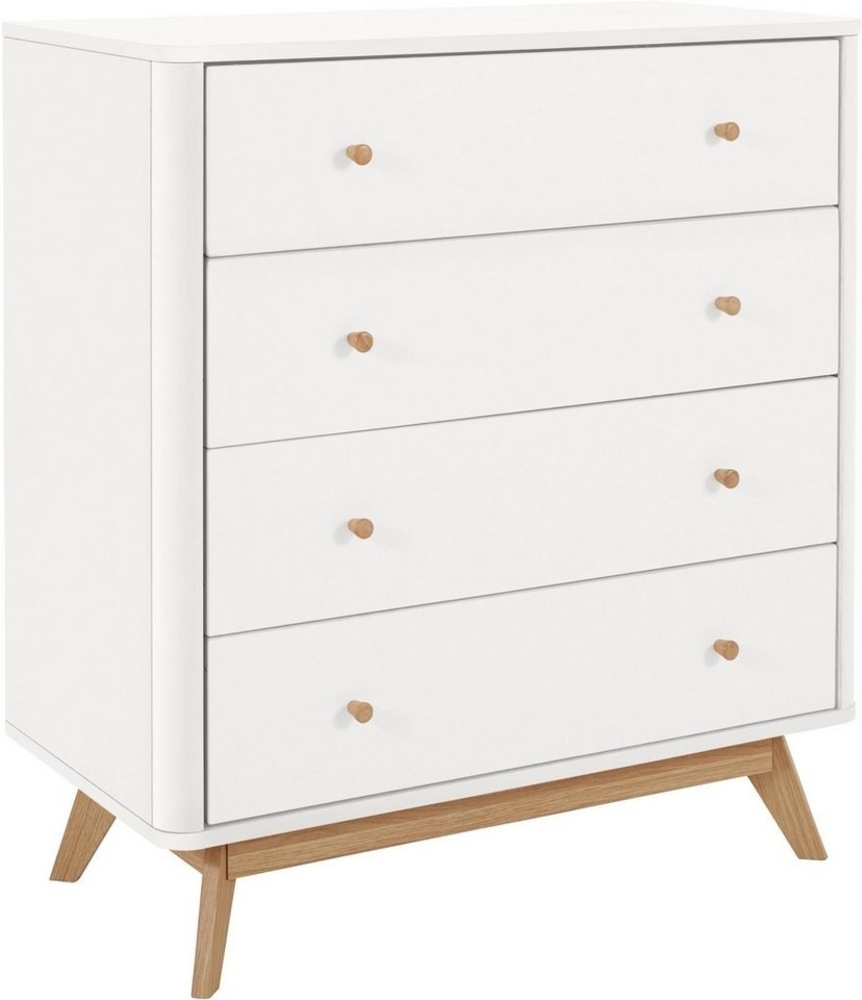 loft24 Sideboard Avena, runde Knopfgriffe, 4 Schubladen Bild 1