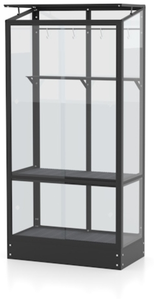 Vitavia Balkongewächshaus Polis 350 ESG, inkl. Stahlfundament, schwarz Bild 1