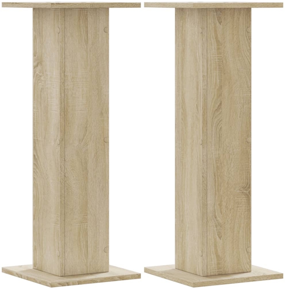 vidaXL Pflanzenständer 2 Stk. Sonoma-Eiche 30x30x80 cm Holzwerkstoff 3307866 Bild 1