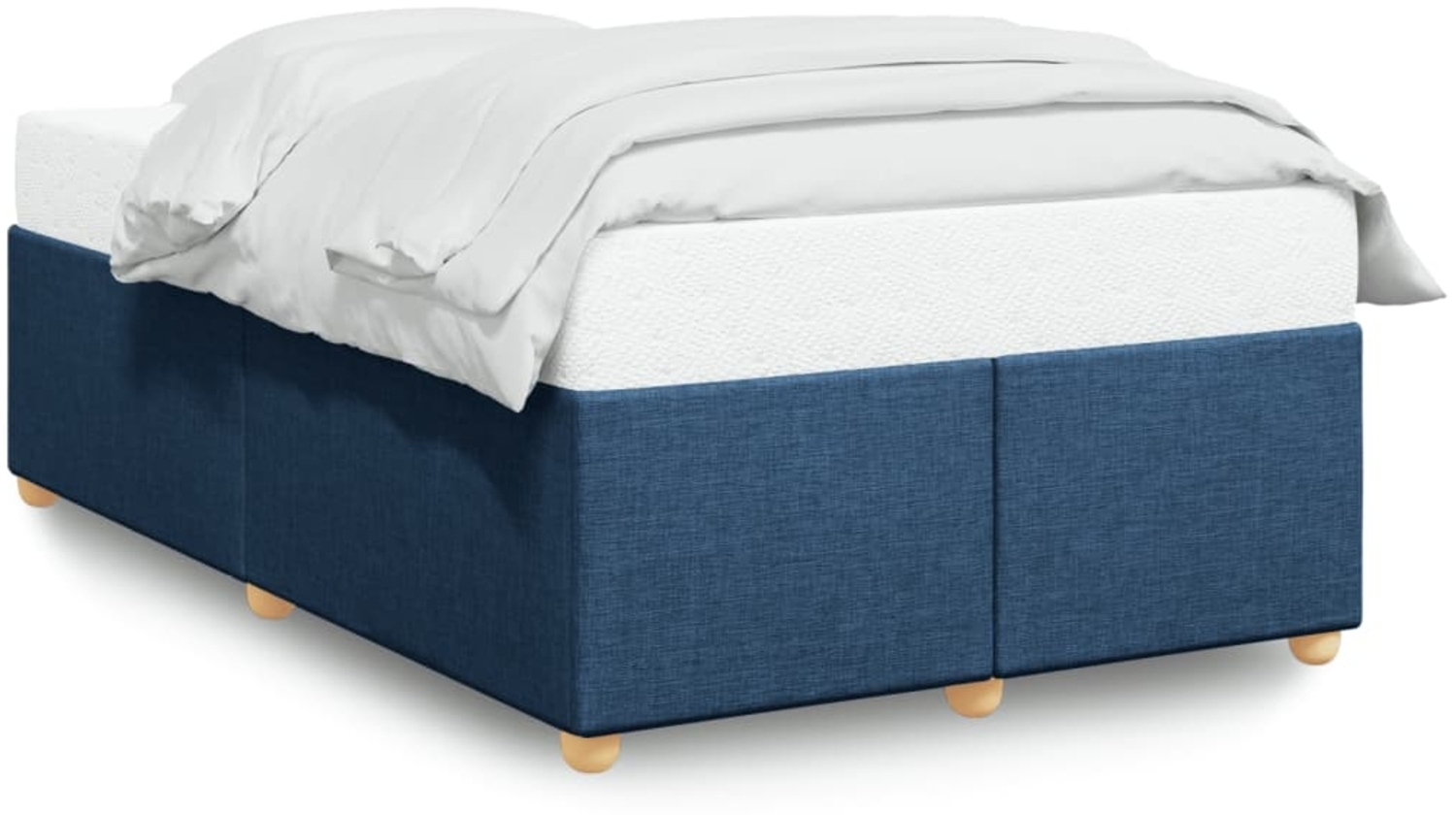 vidaXL Bettgestell ohne Matratze Blau 120x200 cm Stoff 3284728 Bild 1