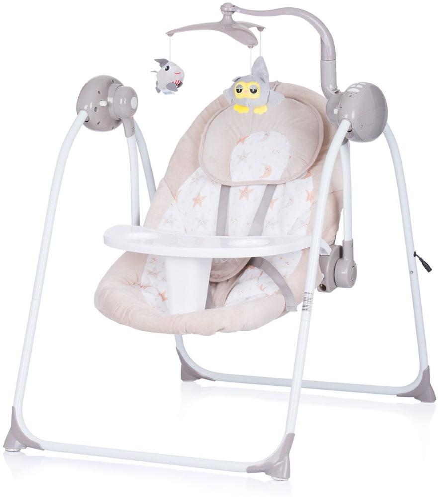 Chipolino Babywippe Nux klappbar Musik Schwingfunktion Fernbedienung Spielbogen beige Bild 1