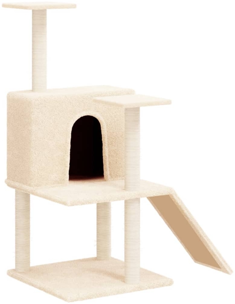 vidaXL Kratzbaum mit Sisal-Kratzsäulen Creme 109 cm 171669 Bild 1