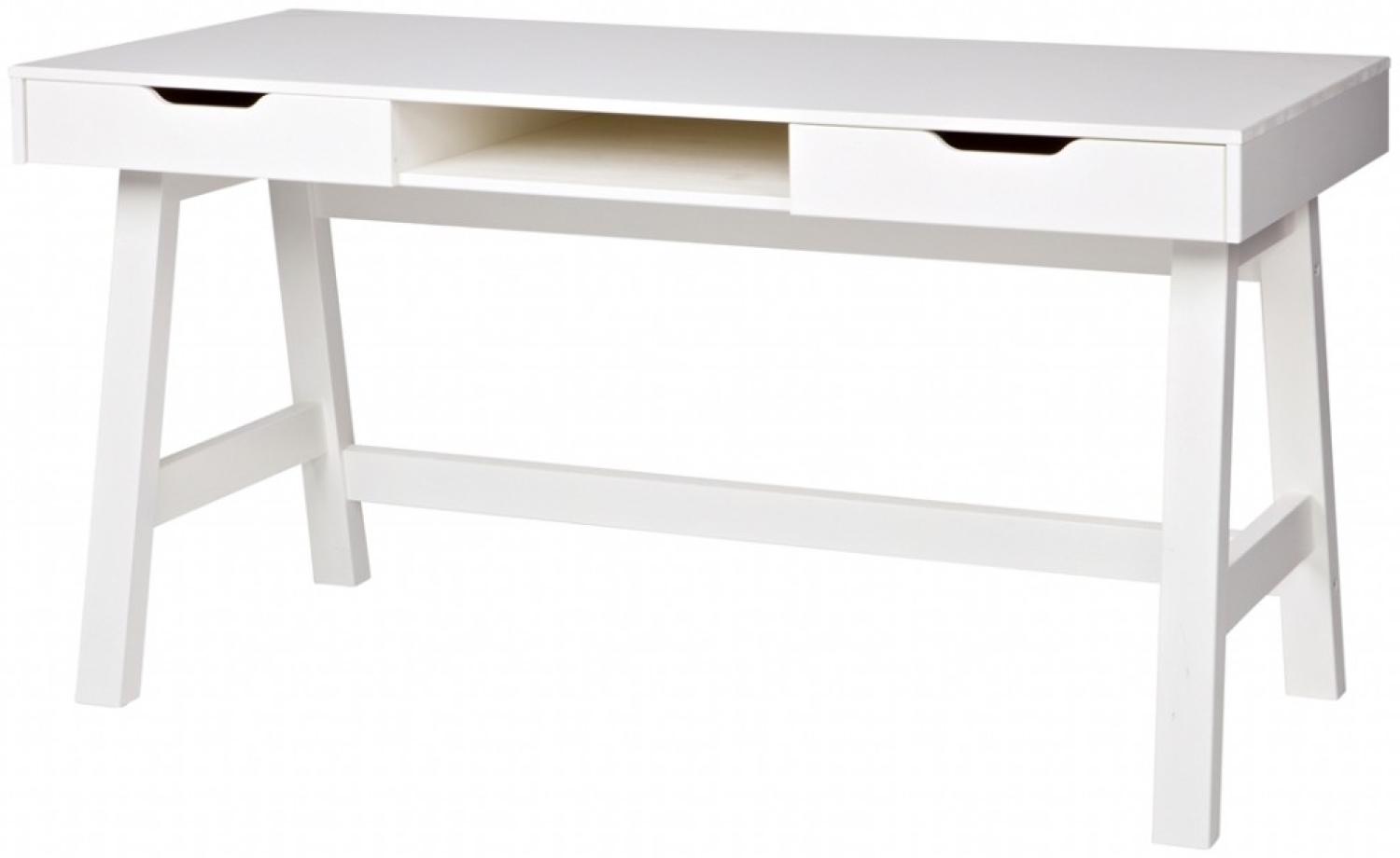 Schreibtisch Nikki 140cm, Weiß Bild 1