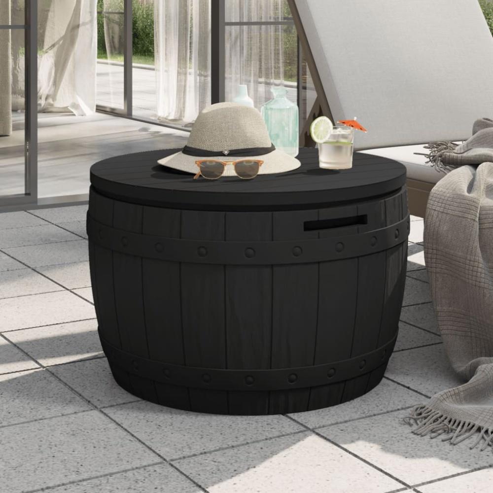 vidaXL 3-in-1 Gartenbox Schwarz Polypropylen 364161 Bild 1