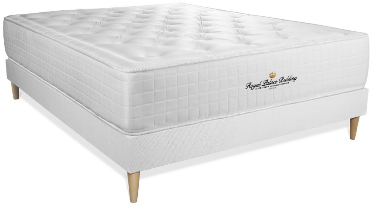 Matratze Buckingham 160x200 cm + Bettgestell mit Lattenrost, H2, Memory-Schaum, Höhe: 30, Weiß Bild 1