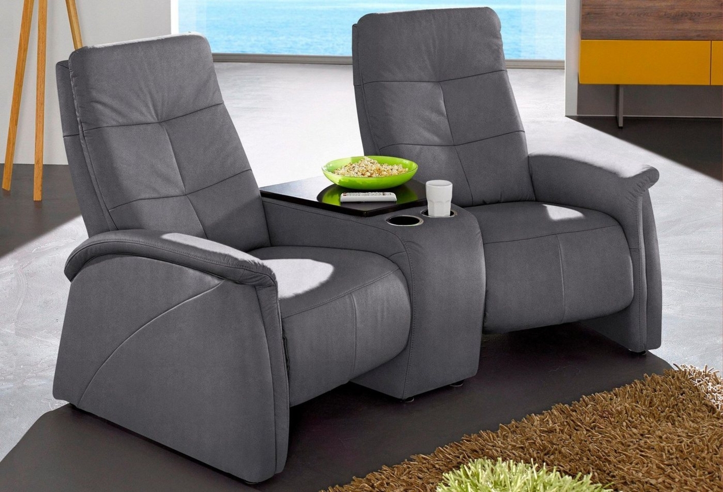 exxpo - sofa fashion 2-Sitzer Tivoli, Kinosofa, bequem, mit Relaxfunktion, integrierter Tischablage und Stauraumfach Bild 1