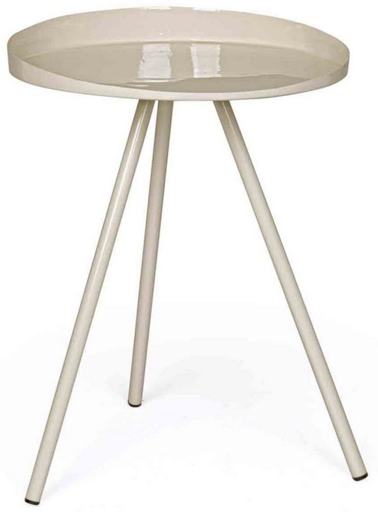 Bizzotto Beistelltisch Anchita aus Metall, Creme Ø 41 cm Bild 1