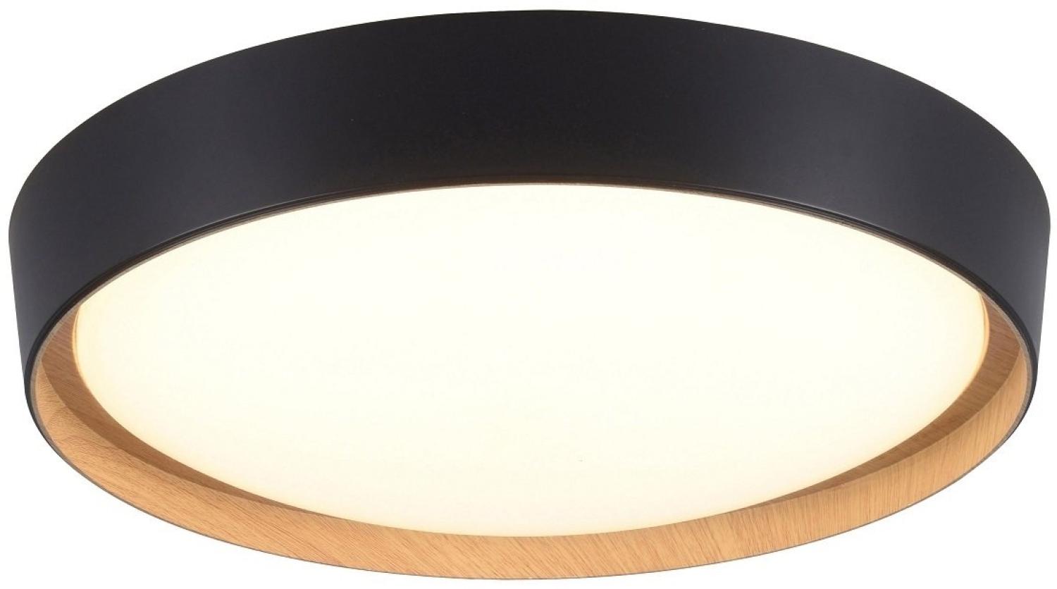 Leuchten Direkt 14347-18 EMILIA LED Deckenleuchte schwarz Holzoptik 40cm Bild 1