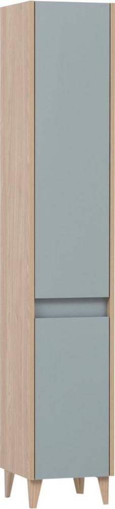 SCHILDMEYER Hochschrank Badschrank Highboard Badmöbel taubenblau 30,2 x 170 x 33 cm Bild 1