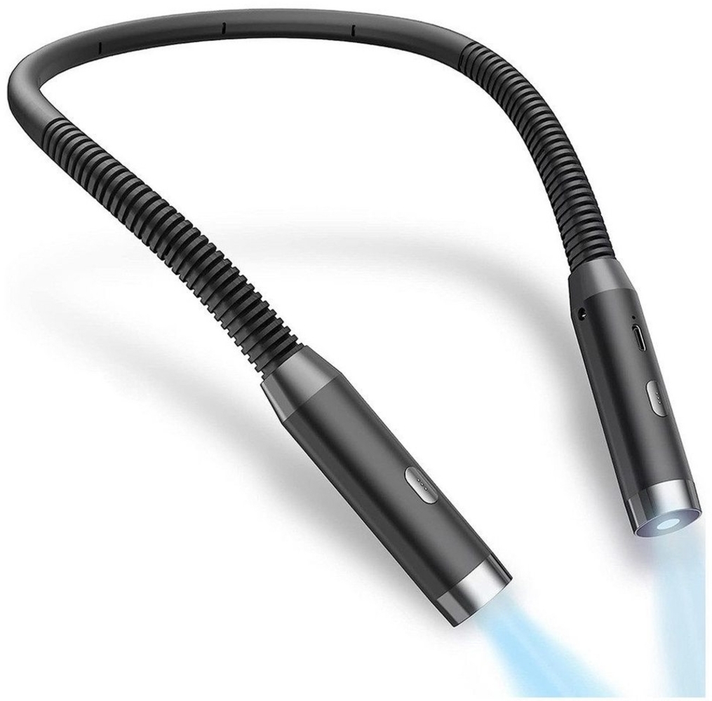 POPOLIC LED Leselampe Hals Leselampe Buch, 3 Farben und 3 Helligkeitsstufen, Wiederaufladbar, Halslampe für Lesen Stricken Häkeln Nähen Campen Reparieren Bild 1