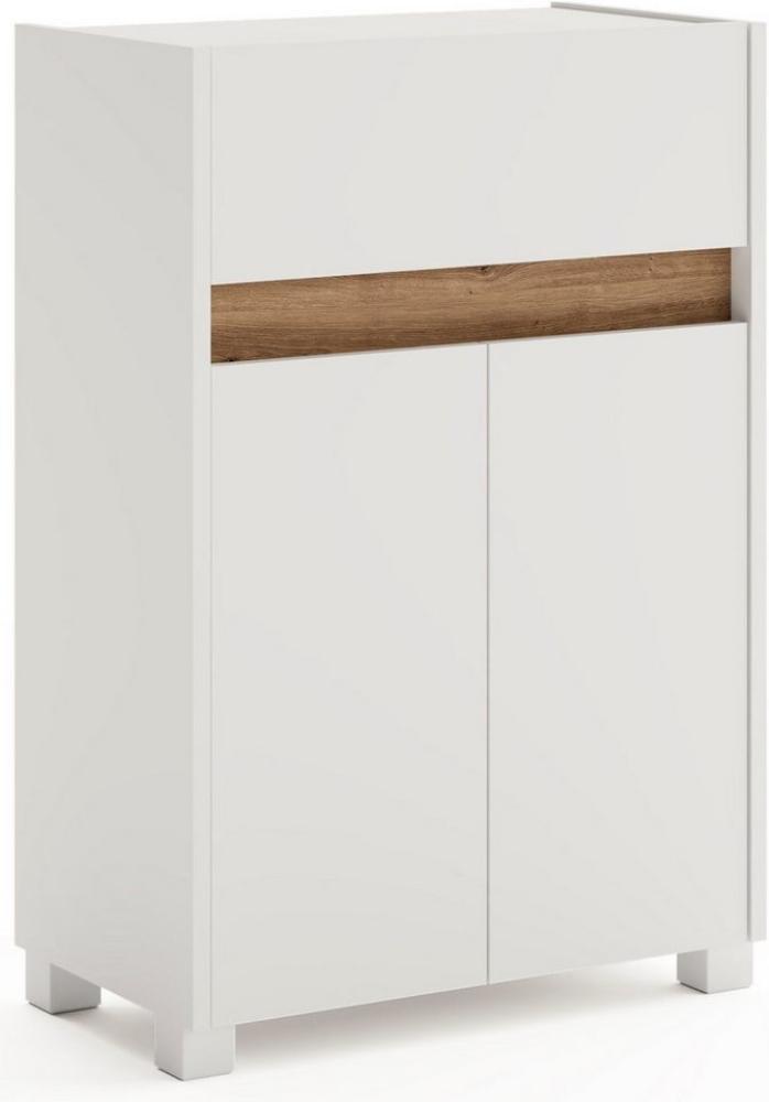 Schildmeyer Midischrank, Holzwerkstoff, weiß, 56,9 x 33 x 84,8 cm Bild 1