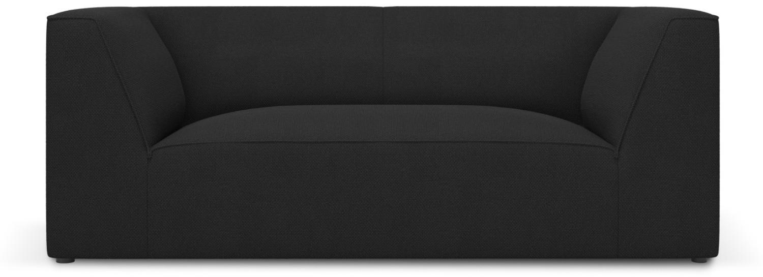 Micadoni 2-Sitzer Sofa Ruby | Bezug Black | Beinfarbe Black Plastic Bild 1