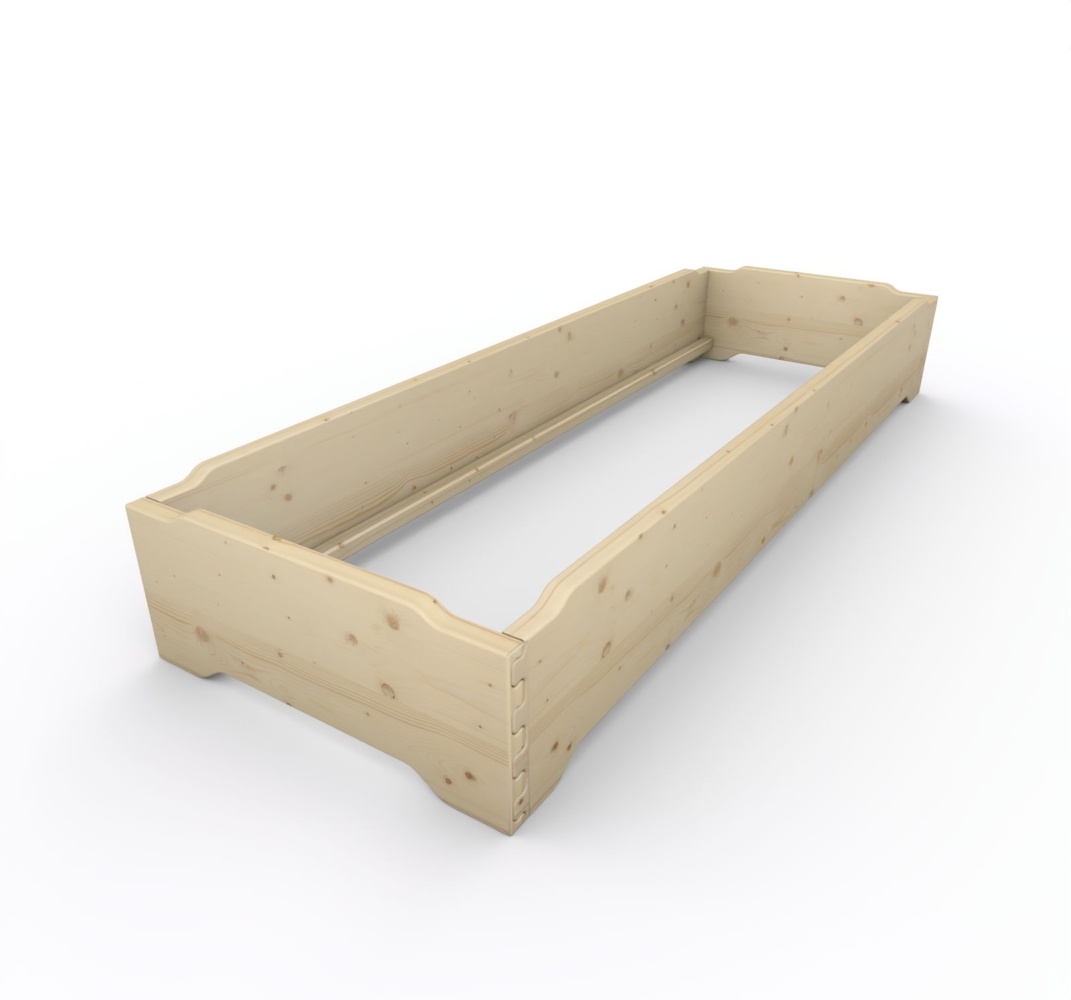 Stapelbett Holzbett (Fichte) "Gäste-Edi" 70 x 220cm 33cm Gästebett Jugendbett Bild 1