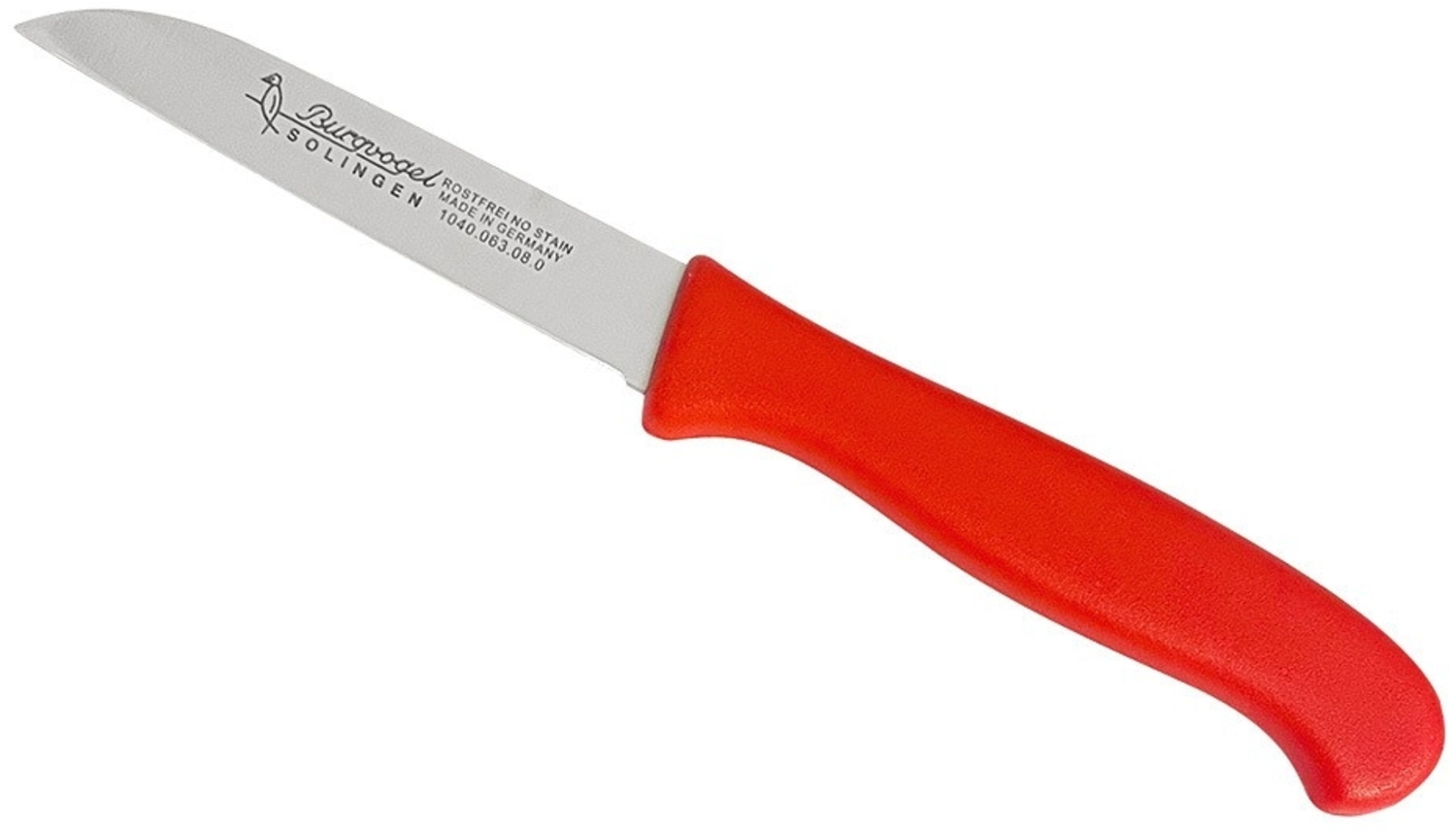 Burgvogel Gemüsemesser Kunststoffgriff Rot Küchenmesser 8 cm Bild 1