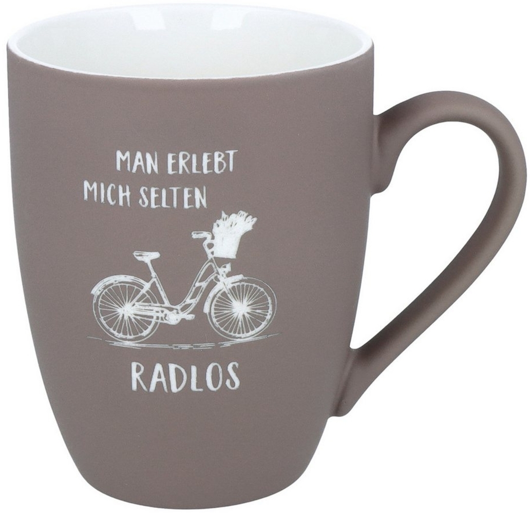 Spruchreif® Tasse SOFT-TOUCH-Tasse mit Gravur·Geschenk für Radfahrer und Mountain Biker Bild 1