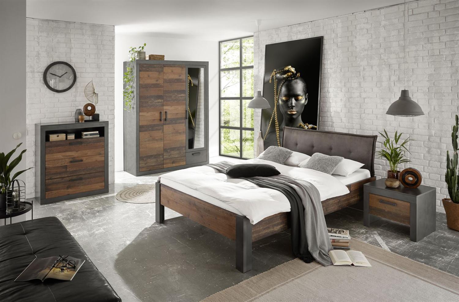 Schlafzimmer IV Brooklyn 140x200 - Oldwood Bild 1