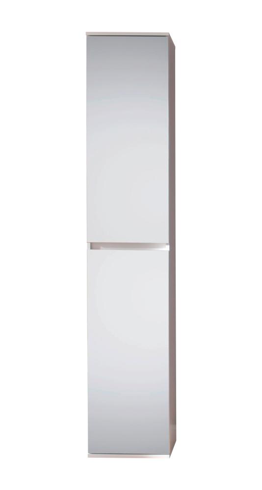 trendteam smart living Garderobe 2-türig Garderobenschrank Schrank Mirror, 37 x 191 x 34 cm in Korpus und Front Weiß Melamin Absetzung Spiegel mit viel Stauraum Bild 1