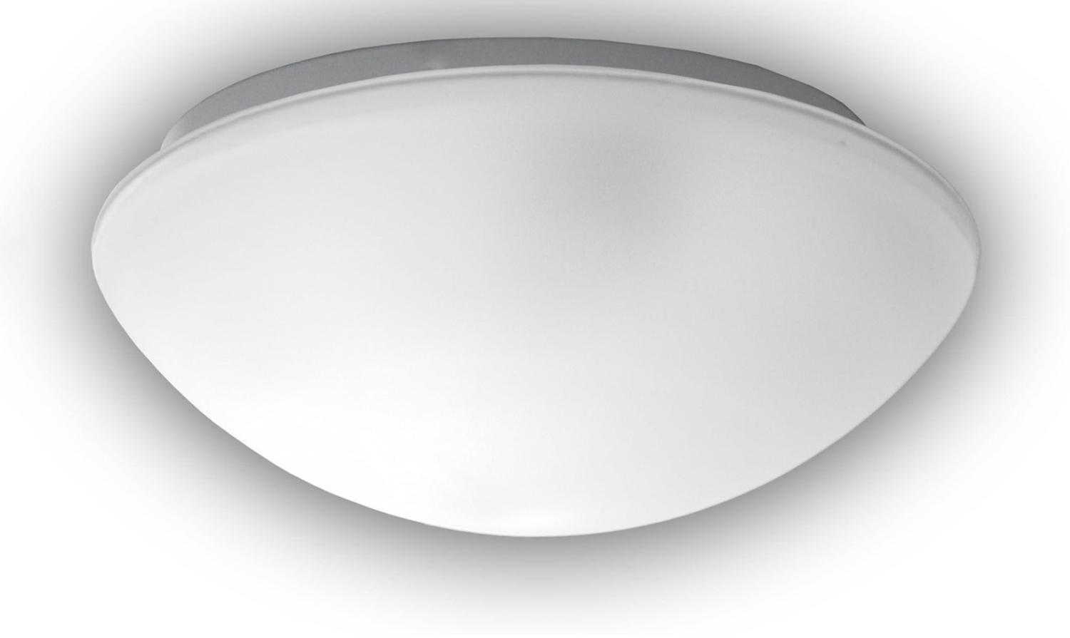 LED-Deckenleuchte / Deckenschale rund, Glas satiniert mit Klarrand, Ø 25cm Bild 1